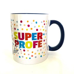 Taza superprofe azul Chica