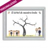 Cuadro con marco Huellas Boda Personalizado