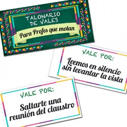 talonario con deseos para regalar a profe y maestro