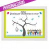 Profesor Marco con árbol para huellas personalizado
