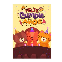 felicitacion cumpleaños con sobre