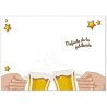 Tarjeta jubilacion cerveza 20x30
