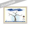 Arbol de huellas de comunion para niño personalizado