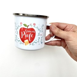 Taza metal profe manzana