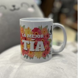 Taza Tía flores