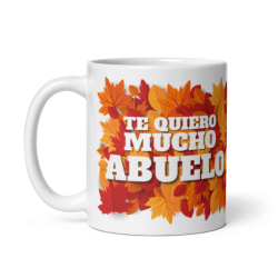 Taza abuelo hojas