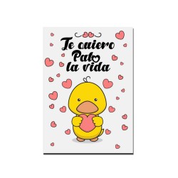 Tarjeta enamorados te quiero pato la vida