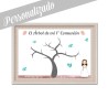Arbol para dejar las huellas de los invitados de comunion