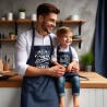 Delantal Infantil con la Frase "Ser un mini chef es mi ingrediente secreto" - Conjunto Coordinado con Delantal de Papá y Delanta