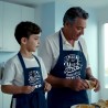 Delantal Infantil con la Frase "Ser un mini chef es mi ingrediente secreto" - Conjunto Coordinado con Delantal de Papá y Delanta