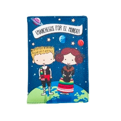 Funda para pasaporte de Manchegos por el mundo