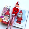Libro con Muñeco Elfo Travieso - Perfecto para Decoración Navideña, Juegos y bromas de navidad y Regalos para Niños