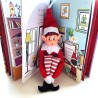 Libro con Muñeco Elfo Travieso - Perfecto para Decoración Navideña, Juegos y bromas de navidad y Regalos para Niños
