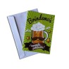 Tarjeta jubilacion cerveza 20x30