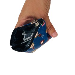 Monedero con cremallera diseño manchegos y manchegas – Azul marino | Souvenir Albacete