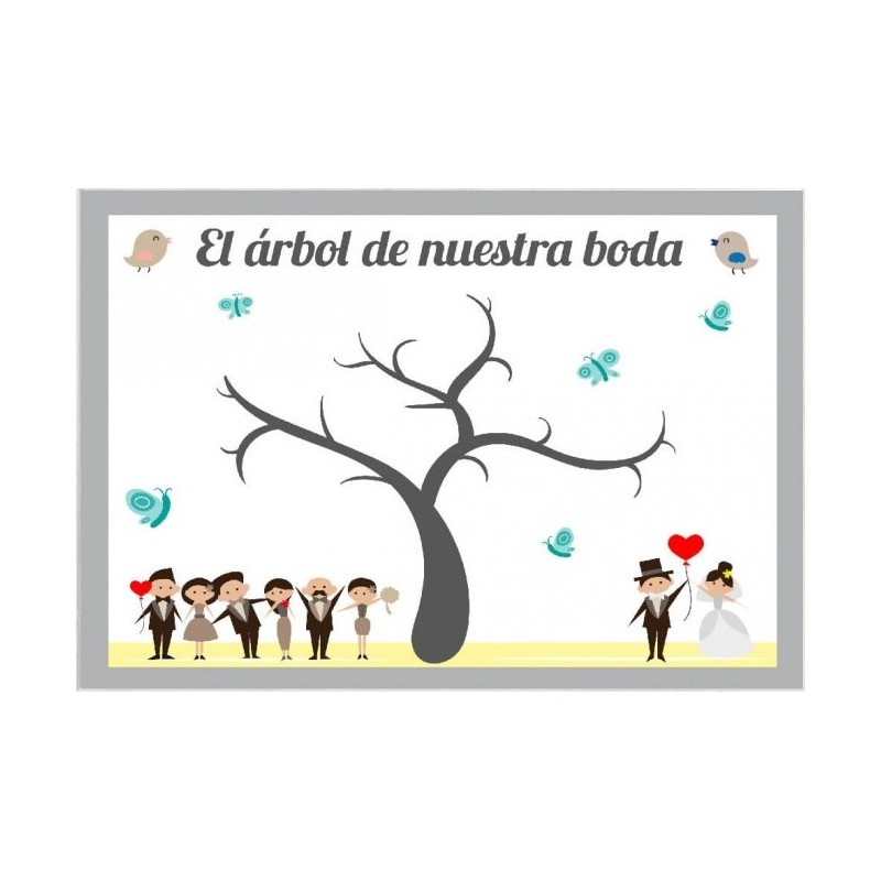 Lámina de árbol para boda personalizada Lámina de árbol para boda personalizada