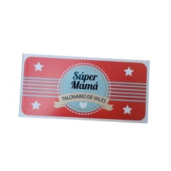 talonario lleno de vales con acciones y actividades para que mamá disfrute