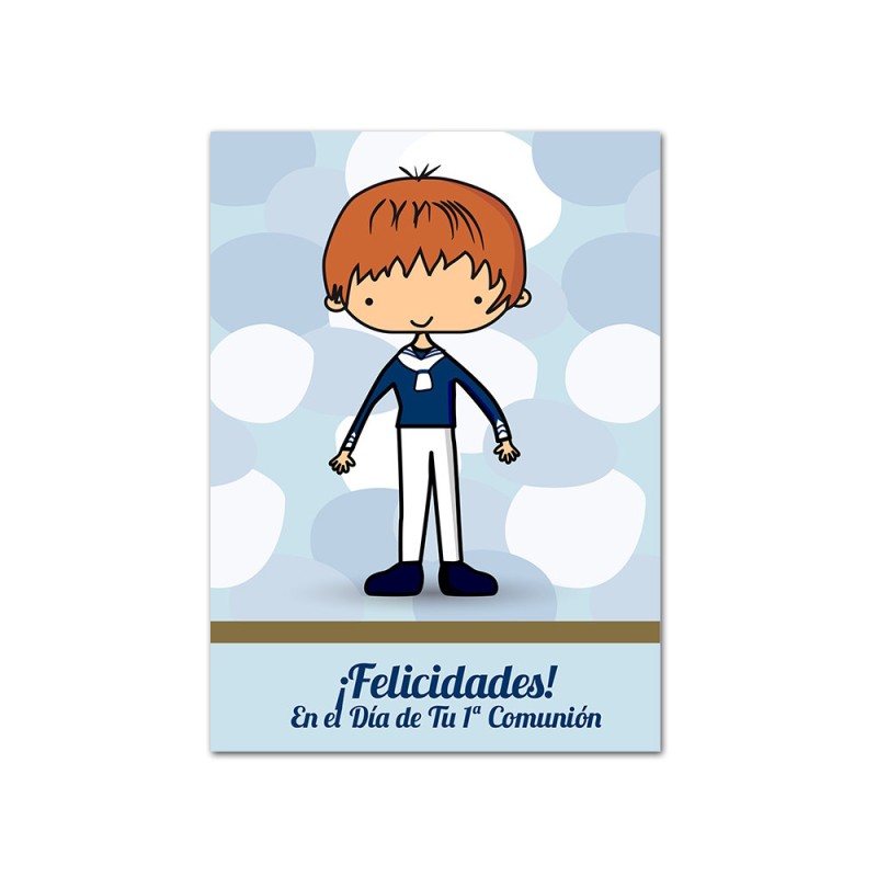 tarjeta comunion niño