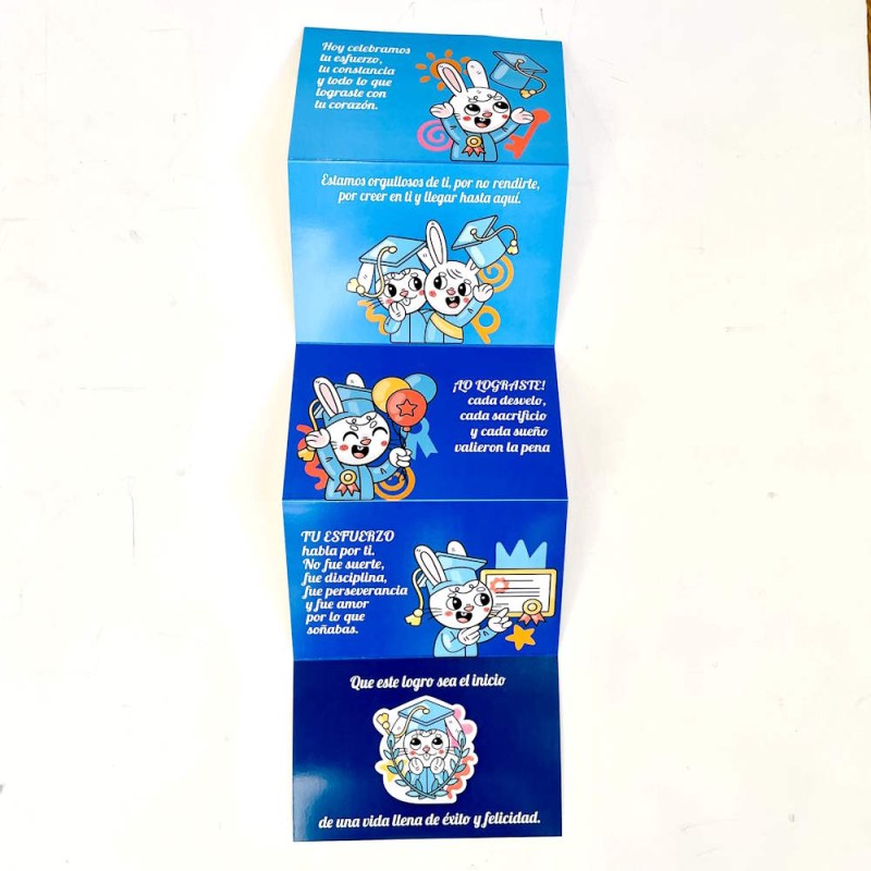 Tarjeta graduado desplegable