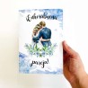 Tarjeta boda abrazo novios 15x23cm