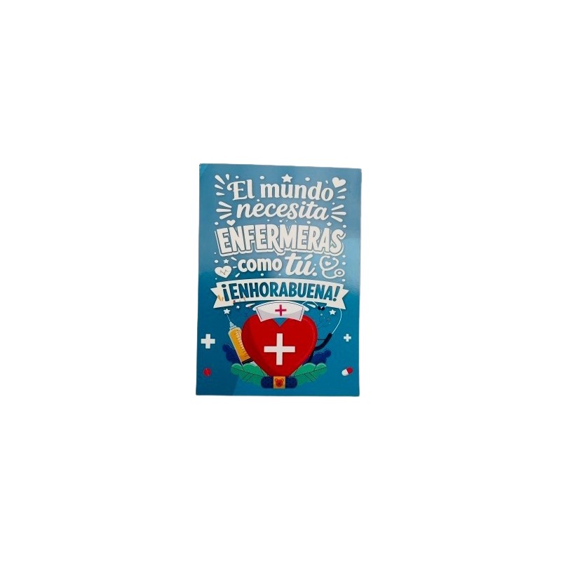 Tarjeta de Felicitación para Enfermeras con Sobre 15x23 cm