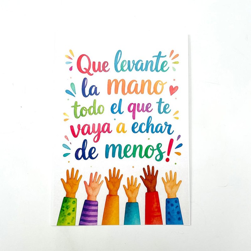 Tarjeta despedida