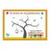 lámina con árbol para dejar tu huella de despedida de una jubilación
