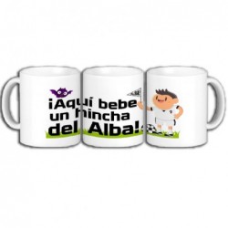 taza para desayunos con diseño de fútbol, del Alba