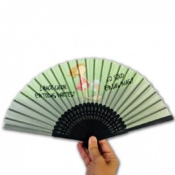 abanico con frase divertida. ¿hace calor en todos sitios o solo en mis partes?
