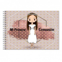 album libro de fotos de la comunión. Modelo muñeco kawaii niña. recuerdos de Mi primera comunión