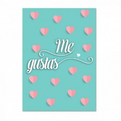 tarjeta felicitación para enamorados, especial amor: Me gustas.