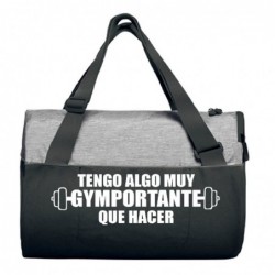 Bolsa macuto para gimnasio con frase divertida: tengo algo muy GYMPORTANTE que hacer